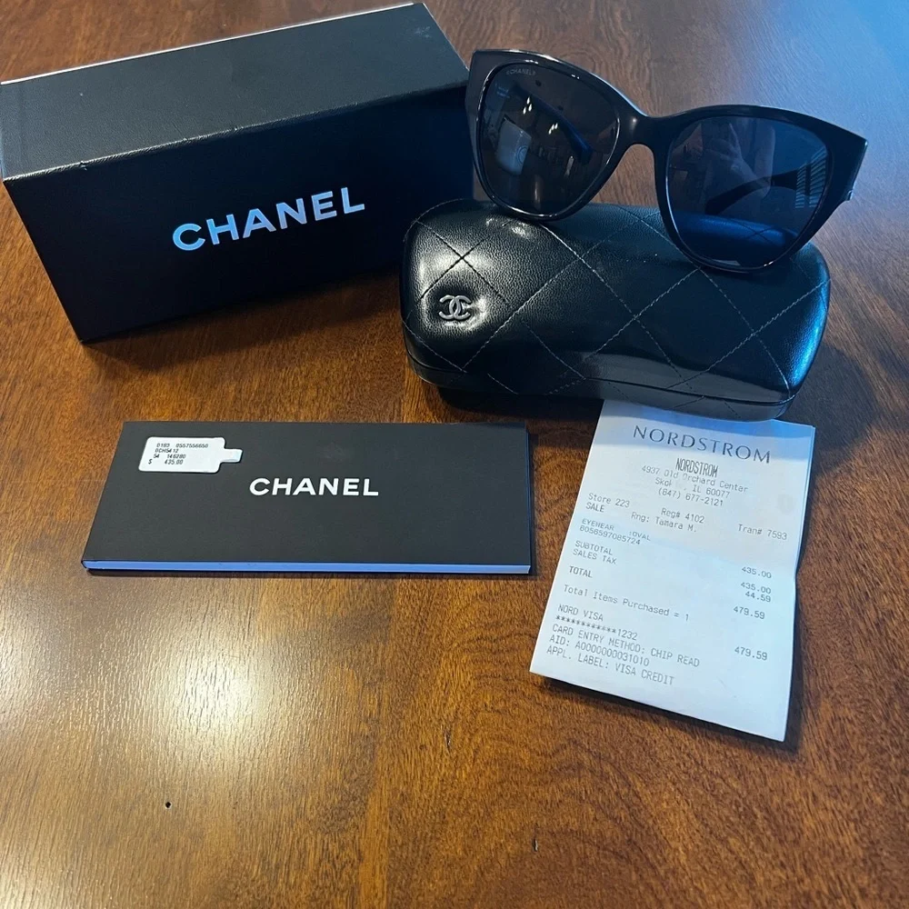 CHANEL 2019 Butterfly Sunglasses Dark Navy